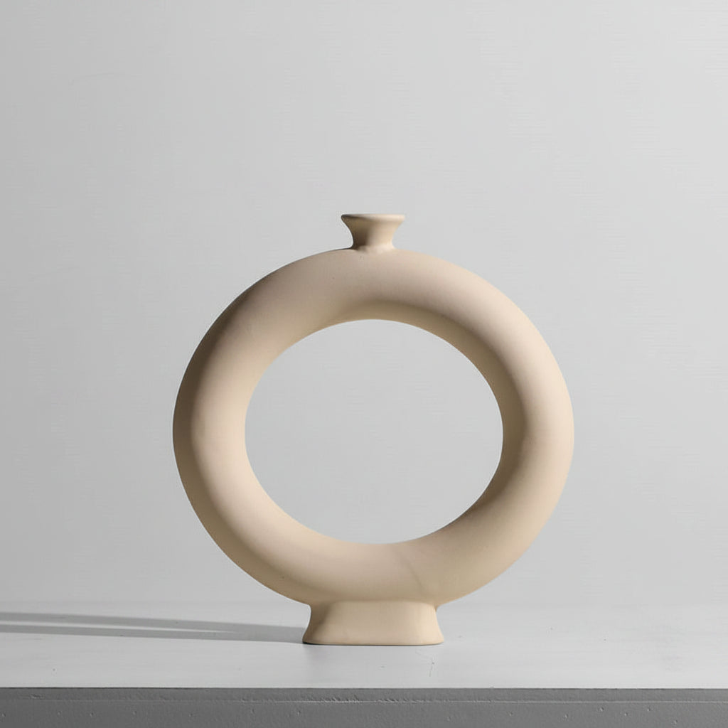 Sculptural Matte Ceramic Vase Collection | Japandi Geometric Shapes, vases & vessels, detail view, embracing wabi-sabi
