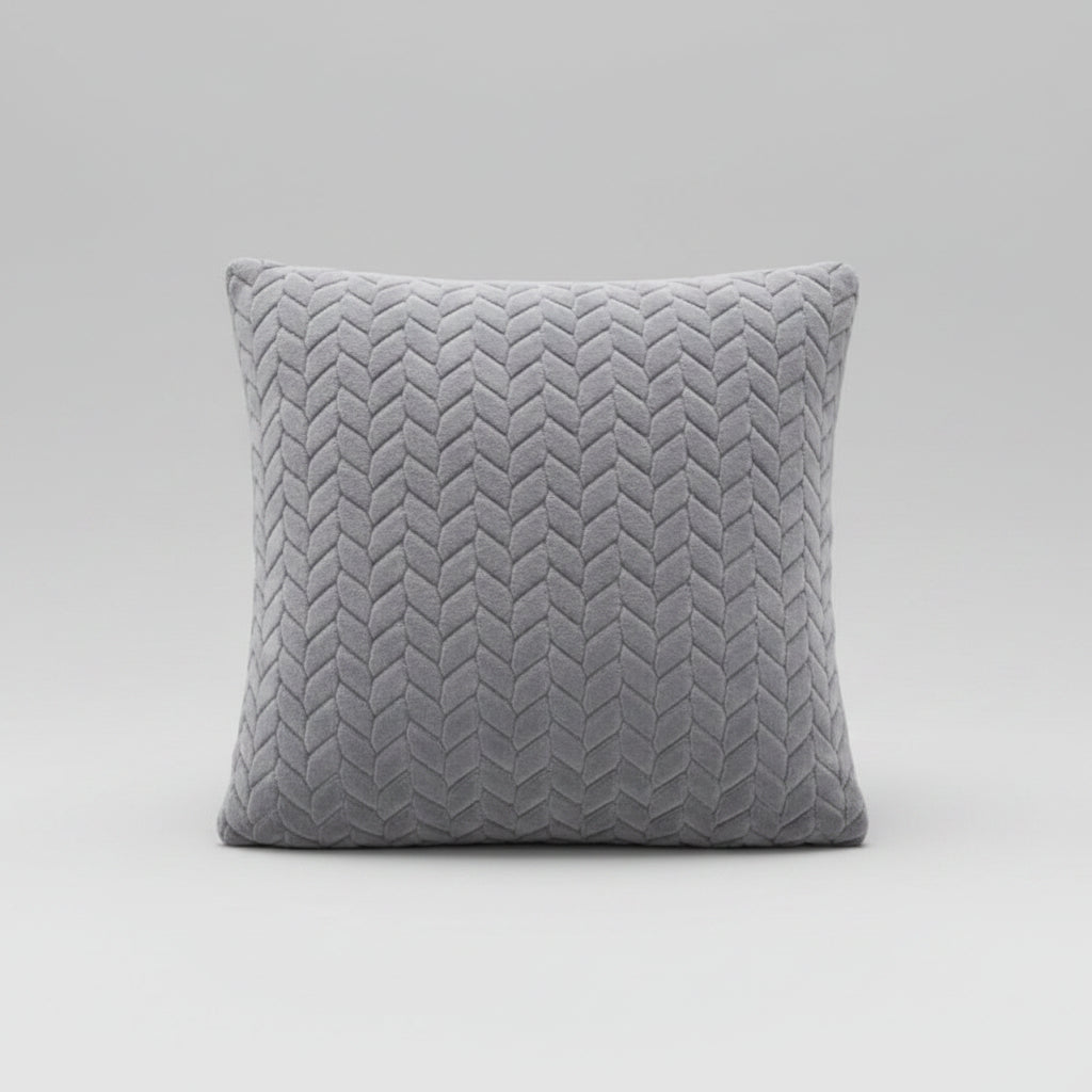 Warm Tone Flannel Plush Cushion Cover | Japandi Minimalist, cushions & inserts, in a styled setting, in soft neutral organic