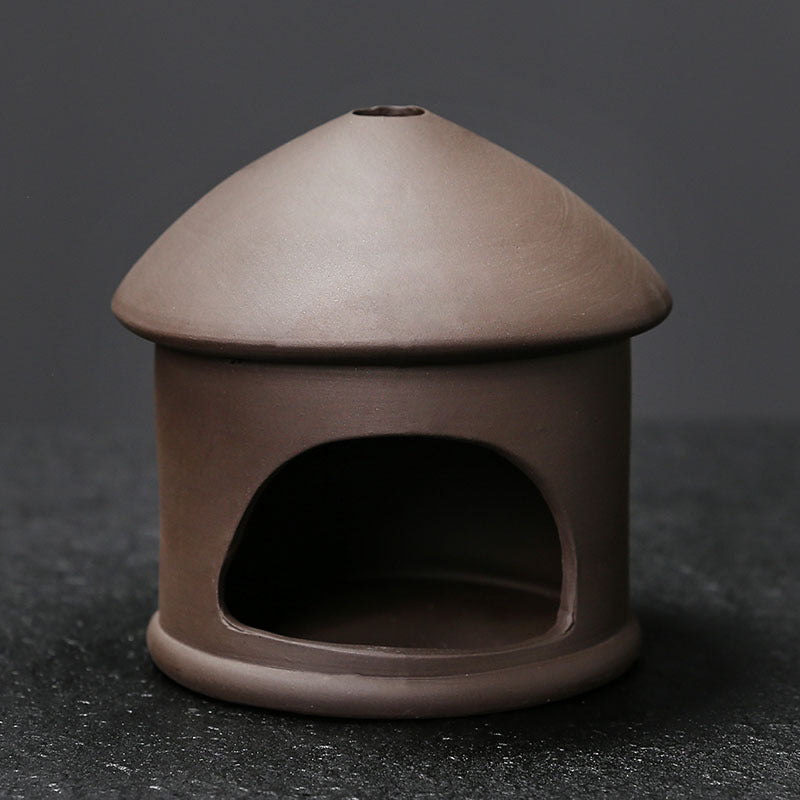 Zisha Clay Palo Santo Burner Set | Japandi Ritual Home Fragrance, incense burners, front view, with calming Nordic simplicity
