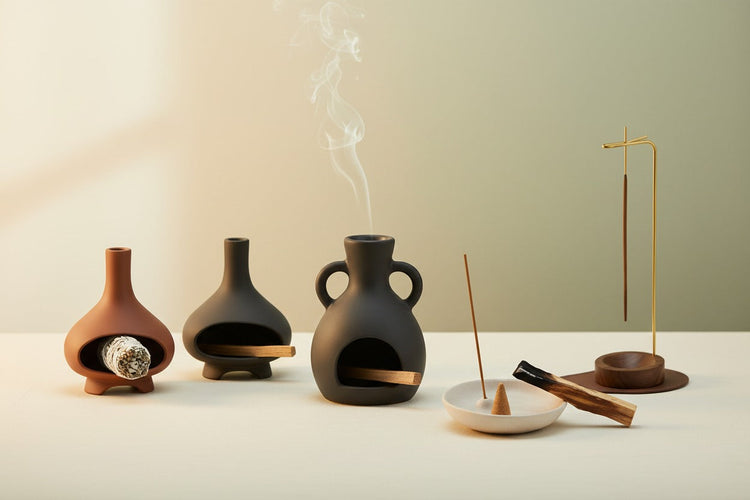 Bring ritual and calm to your space with handmade incense burners rooted in Japandi simplicity — crafted to sit quietly on a shelf, desk, or altar corner while smoke curls and scent settles. Minimal in form, meaningful in presence.