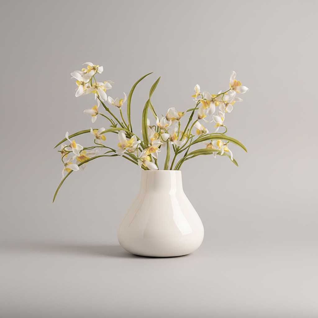 Round Belly Ceramic Vase | Japandi Glazed Decorative Vessel, vases & vessels, crafted in a warm Japandi minimalist style