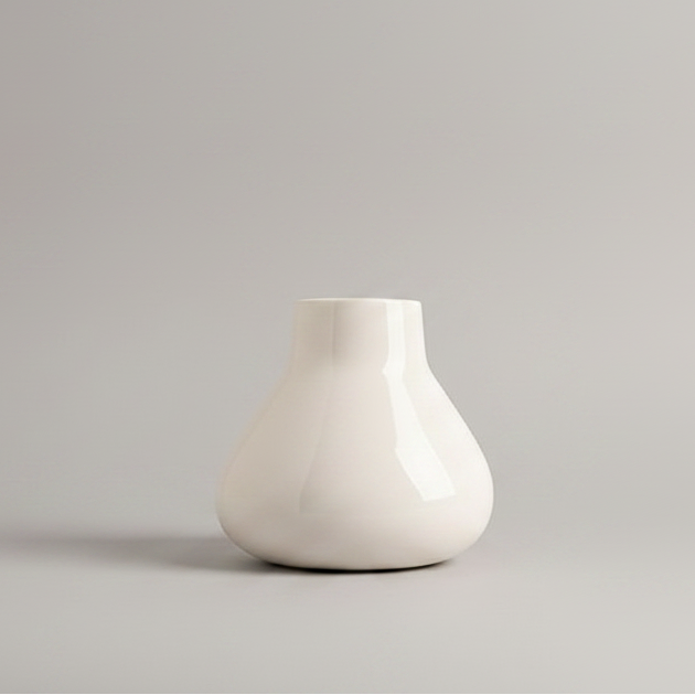 Round Belly Ceramic Vase | Japandi Glazed Decorative Vessel, vases & vessels, in a styled setting, in soft neutral organic