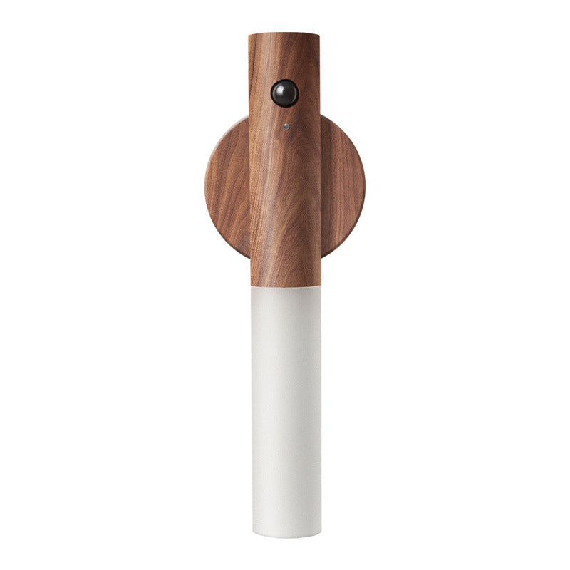 Motion Sensor LED Night Light – Wooden Wireless Lamp, night lights, in a styled setting, in soft neutral organic tones