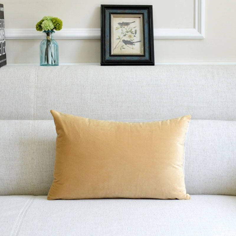 Velvet Lumbar & Throw Cushion | Japandi Sofa Accent, cushions & inserts, detail view, embracing wabi-sabi natural
