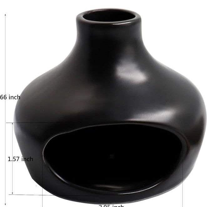 Vessel Ceramic Sage & Palo Santo Burner | Japandi Ritual Home Fragrance, incense burners, front view, with calming Nordic