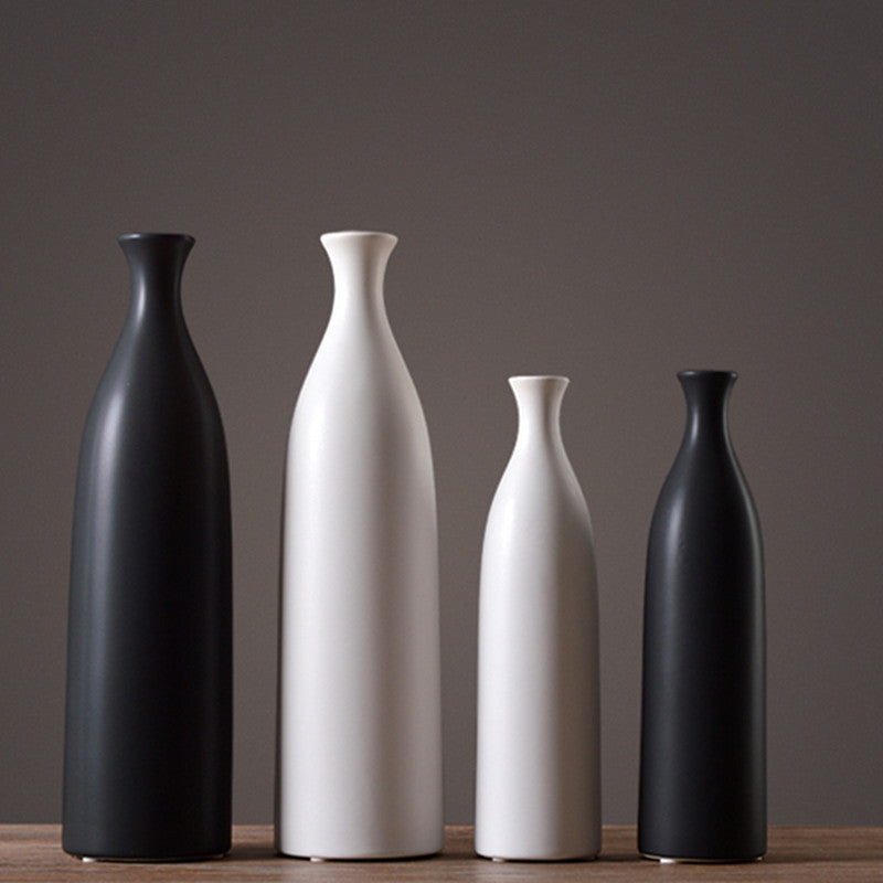 Tall Bottle Vase | Japandi Matte Ceramic, vases & vessels, front view, with calming Nordic simplicity