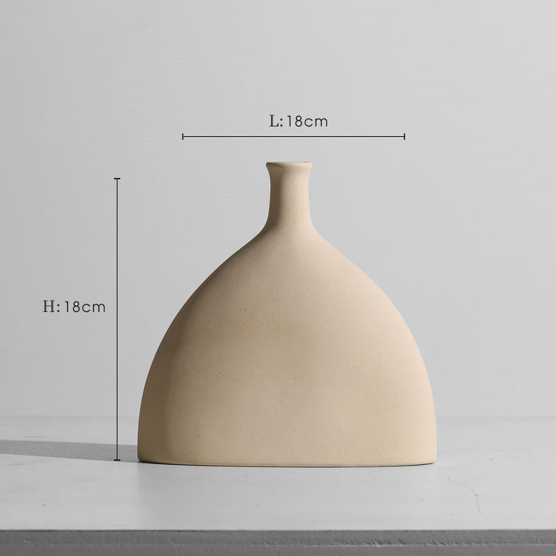 Sculptural Matte Ceramic Vase Collection | Japandi Geometric Shapes, vases & vessels, detail view, embracing wabi-sabi