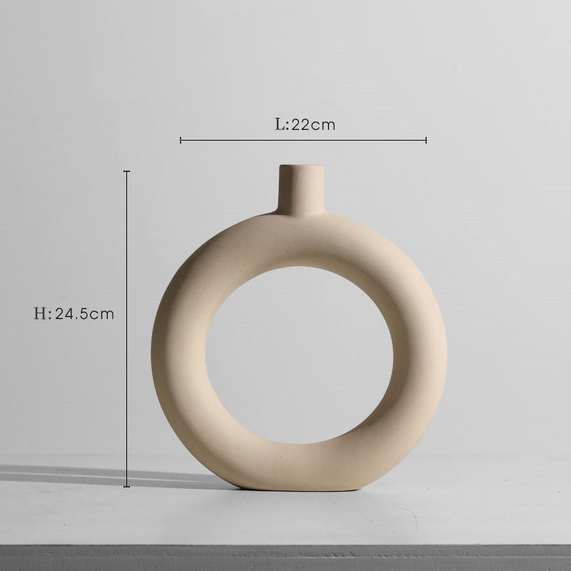 Sculptural Matte Ceramic Vase Collection | Japandi Geometric Shapes, vases & vessels, alternate angle, for a serene modern