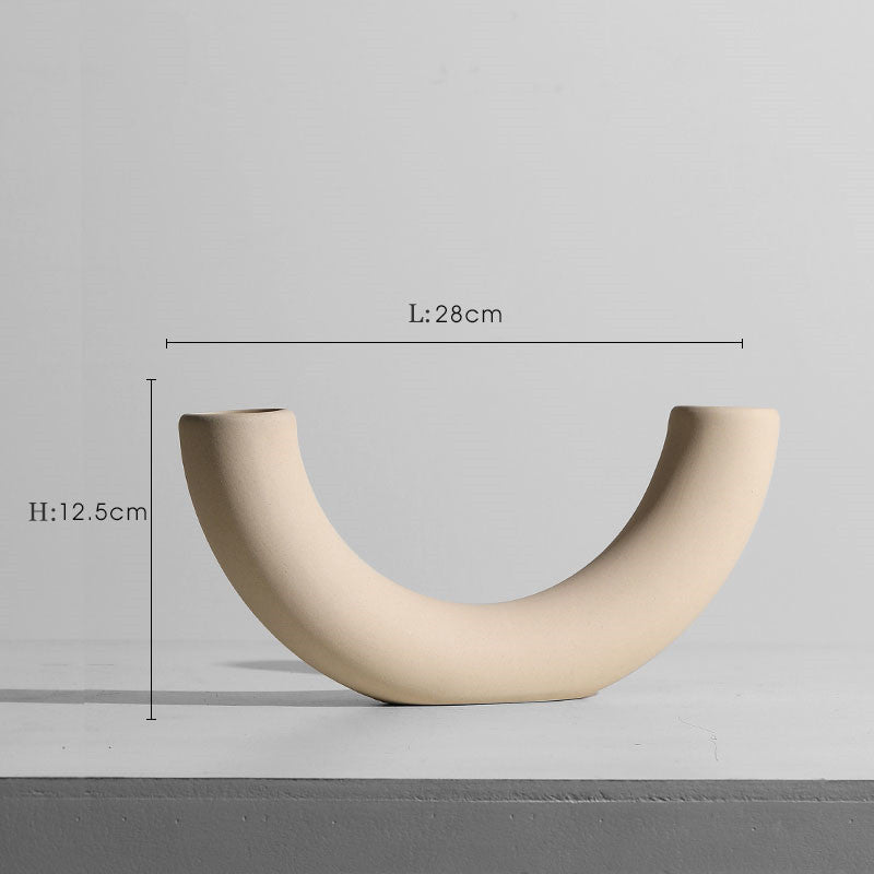 Sculptural Matte Ceramic Vase Collection | Japandi Geometric Shapes, vases & vessels, lifestyle view, blending Scandinavian