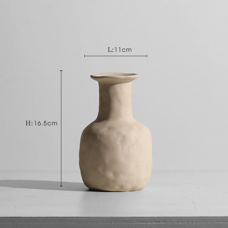 Sculptural Matte Ceramic Vase Collection | Japandi Geometric Shapes, vases & vessels, in a styled setting, in soft neutral