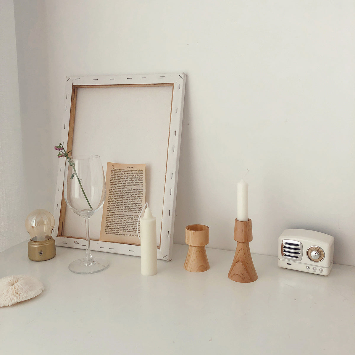 Turned Wood Candle Holder | Japandi Taper & Pillar Holder, candle holders, detail view, embracing wabi-sabi natural