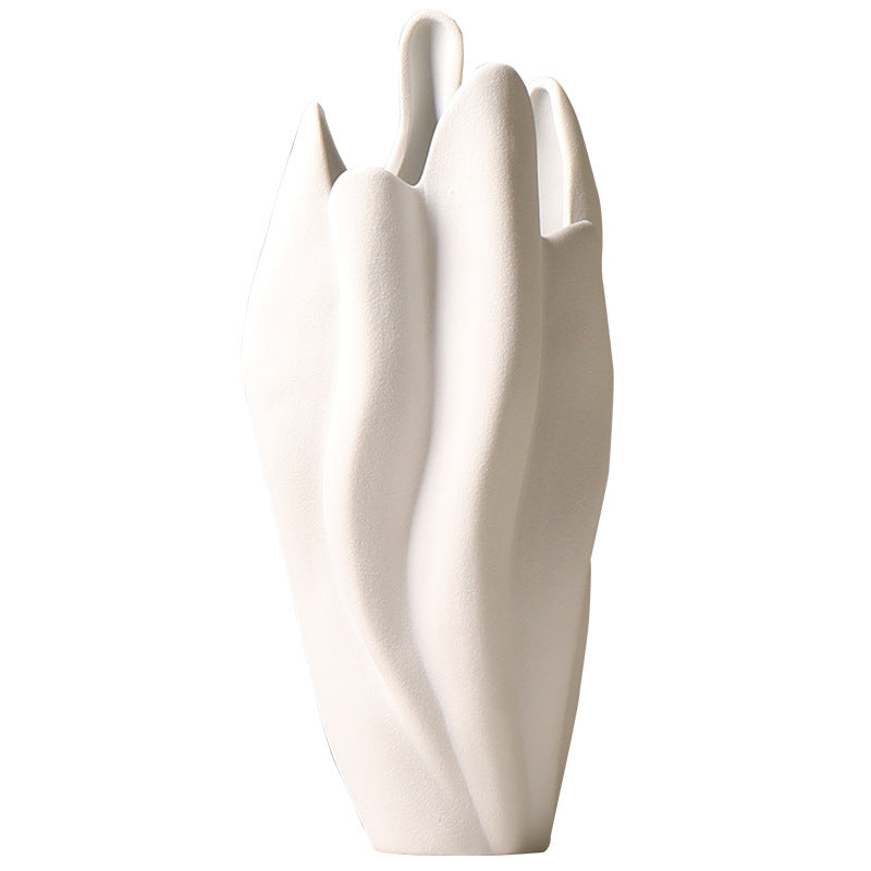 Organic Growth Ceramic Vase | Japandi Sculptural Statement Piece, vases & vessels, alternate angle, for a serene modern home