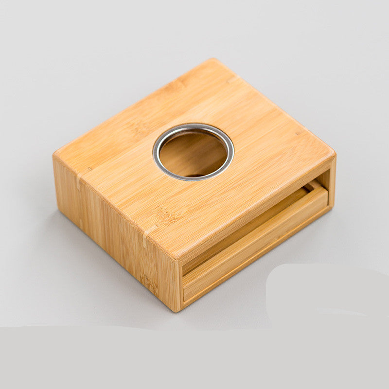 Bamboo Tea Warmer Stand | Japandi Candle Tea Light Warmer, candle holders, lifestyle view, blending Scandinavian and