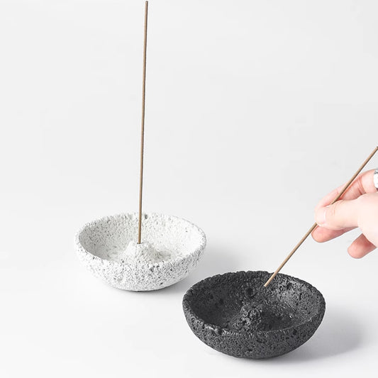 Pumice Bowl Incense Burner | Japandi Ritual Home Fragrance, incense burners, crafted in a warm Japandi minimalist style