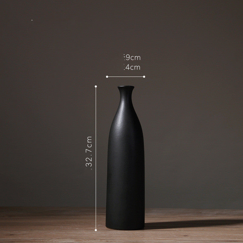Tall Bottle Vase | Japandi Matte Ceramic, vases & vessels, alternate angle, for a serene modern home