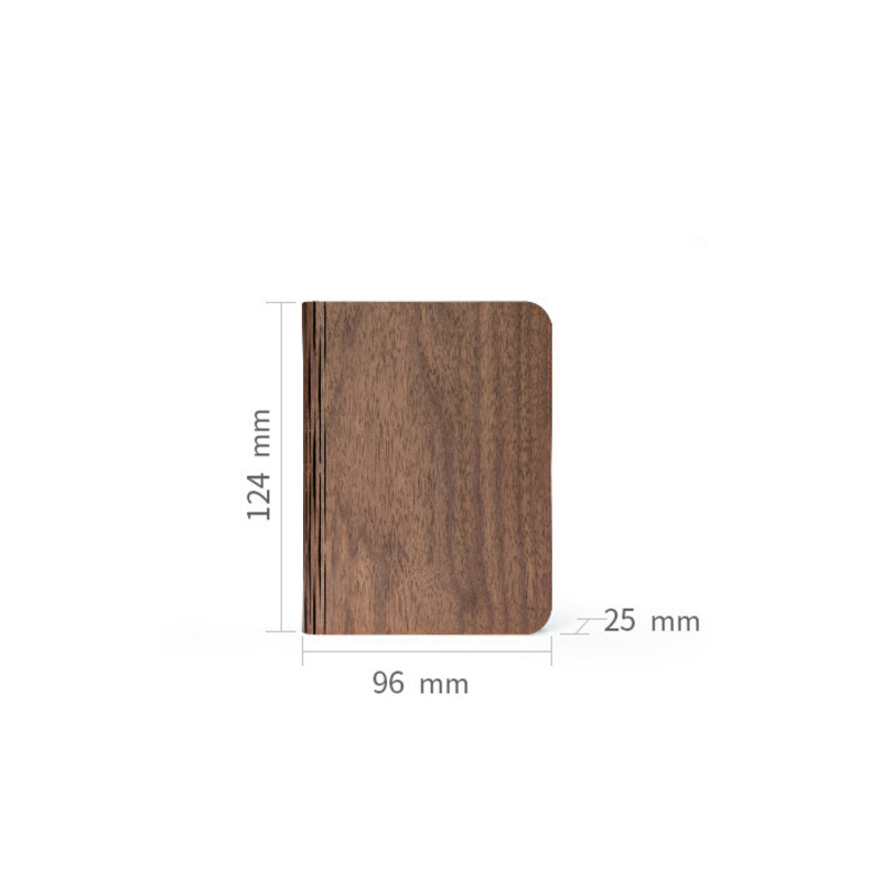 Wooden Book Lamp – Foldable LED Ambient Light, night lights, detail view, embracing wabi-sabi natural imperfection