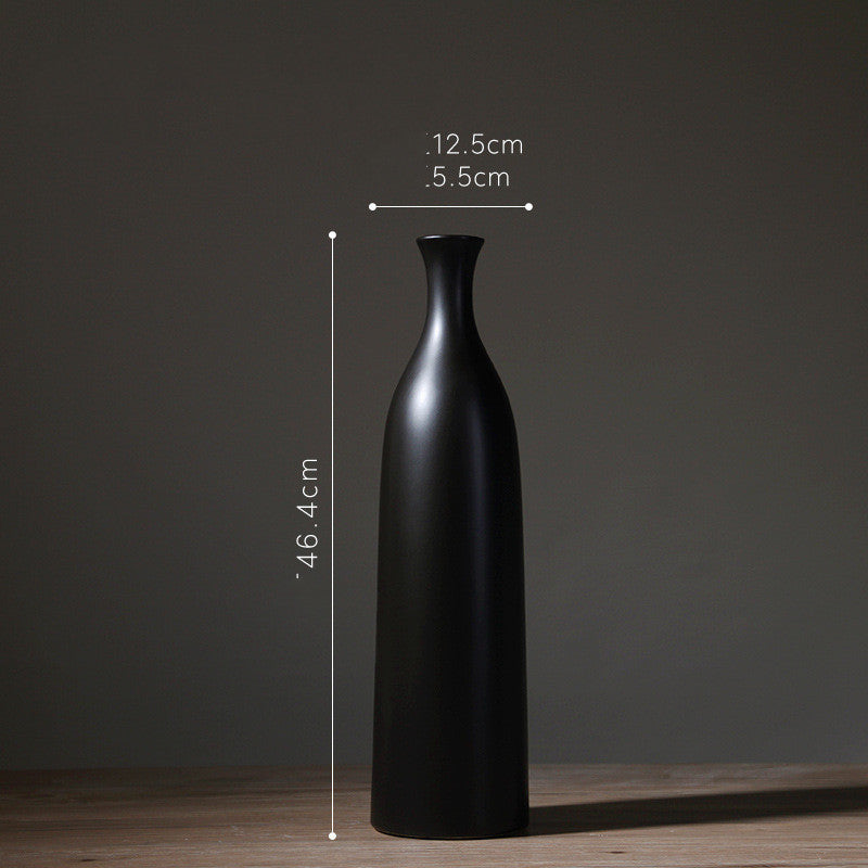 Tall Bottle Vase | Japandi Matte Ceramic, vases & vessels, lifestyle view, blending Scandinavian and Japanese design