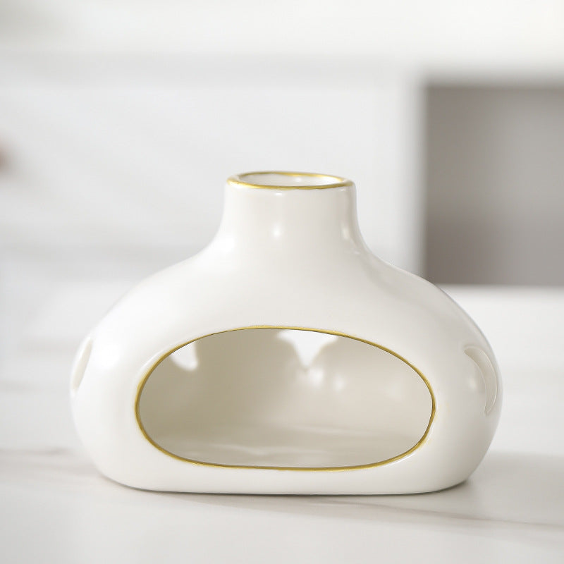Vessel Ceramic Sage & Palo Santo Burner | Japandi Ritual Home Fragrance, incense burners, close-up detail, crafted in a warm