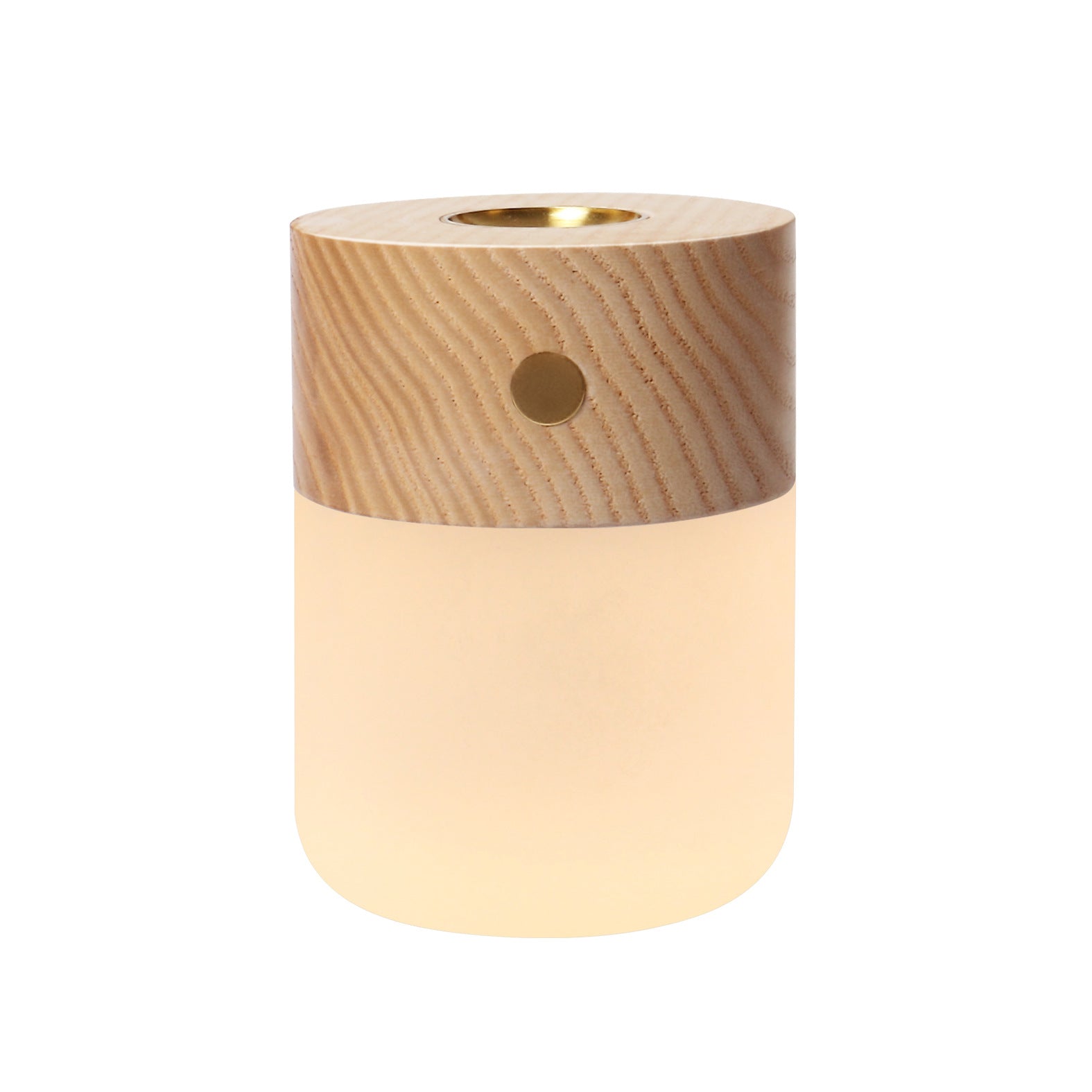Motion Sensor LED Night Light – Wooden Wireless Lamp, night lights, close-up detail, crafted in a warm Japandi minimalist