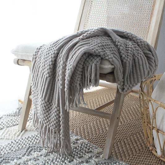 Bubble Knit Throw Blanket | Nordic Sofa & Bed Throw, blankets & throws, crafted in a warm Japandi minimalist style