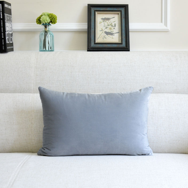 Velvet Lumbar & Throw Cushion | Japandi Sofa Accent, cushions & inserts, alternate angle, for a serene modern home
