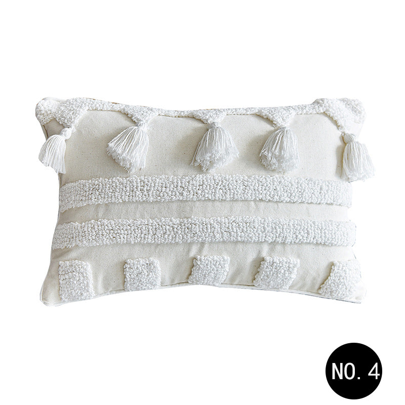Moroccan Tufted Cushion Cover | Boho-Japandi Home Décor, cushions & inserts, front view, with calming Nordic simplicity