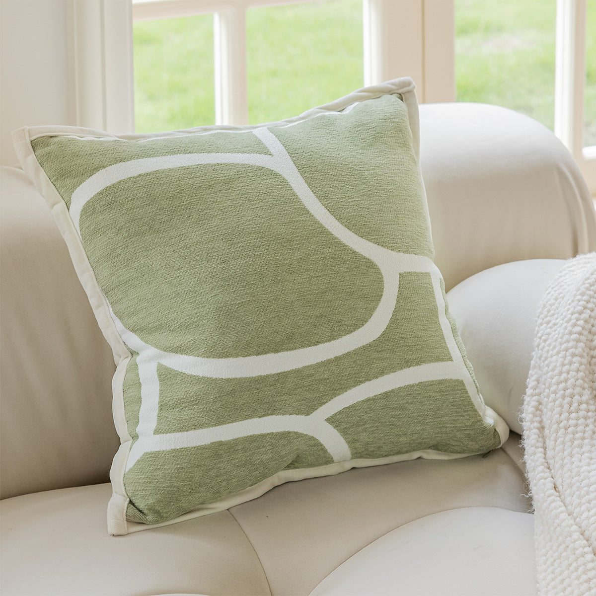 Nordic Cotton Cushion Cover | Japandi Minimalist Style, cushions & inserts, alternate angle, for a serene modern home