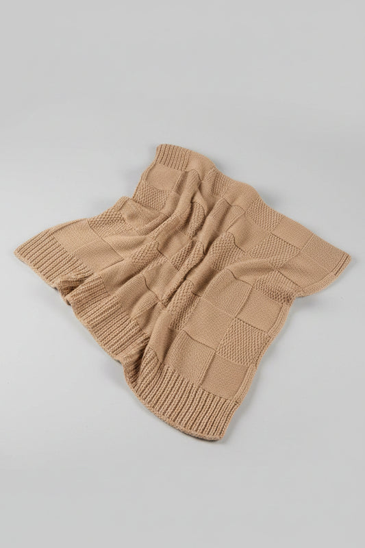 Block Knit Throw Blanket | Japandi Geometric Sofa Throw, blankets & throws, crafted in a warm Japandi minimalist style