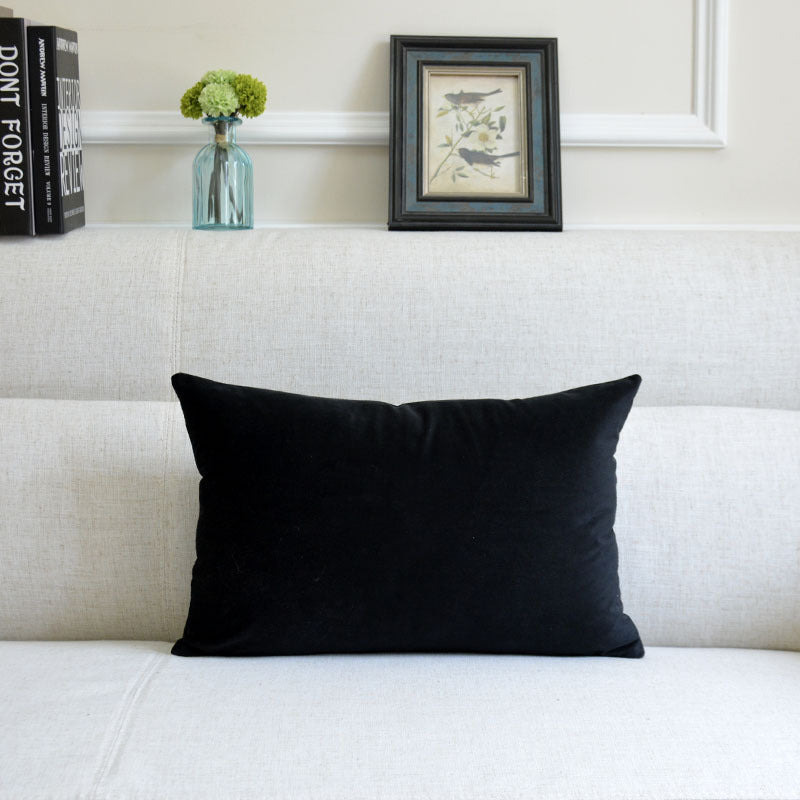 Velvet Lumbar & Throw Cushion | Japandi Sofa Accent, cushions & inserts, front view, with calming Nordic simplicity