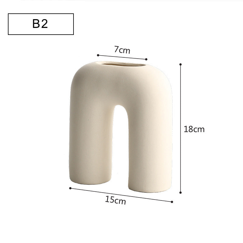 Sculptural Matte Ceramic Vase Collection | Japandi Geometric Shapes, vases & vessels, lifestyle view, blending Scandinavian