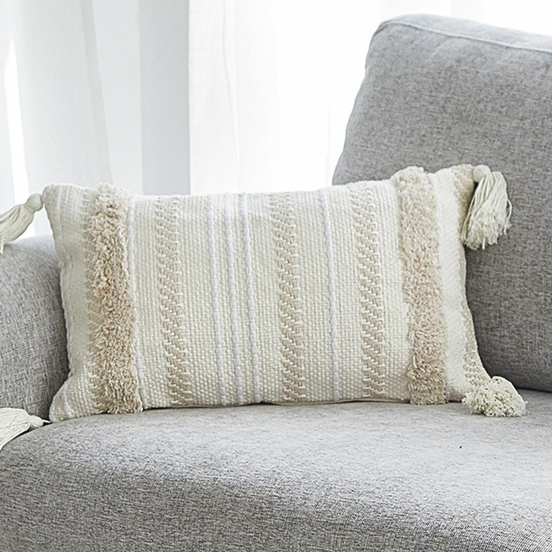 Moroccan Tufted Tassel Cushion | Boho Nordic Style, cushions & inserts, lifestyle view, blending Scandinavian and Japanese