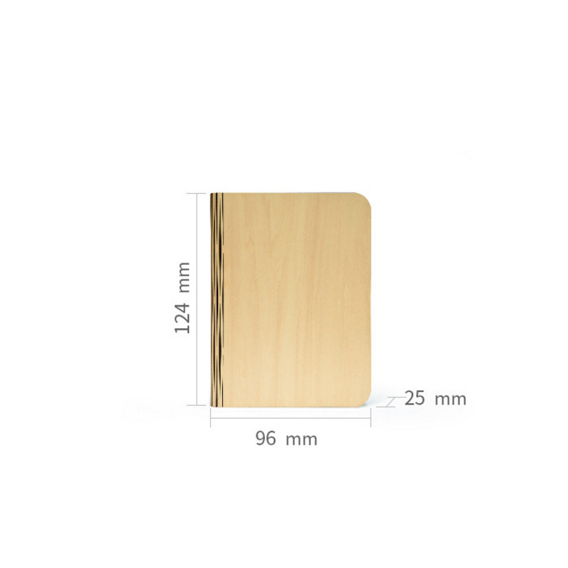 Wooden Book Lamp – Foldable LED Ambient Light, night lights, alternate angle, for a serene modern home