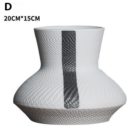 Sculptural Ceramic Vase Collection | Japandi Woven Texture, vases & vessels, front view, with calming Nordic simplicity