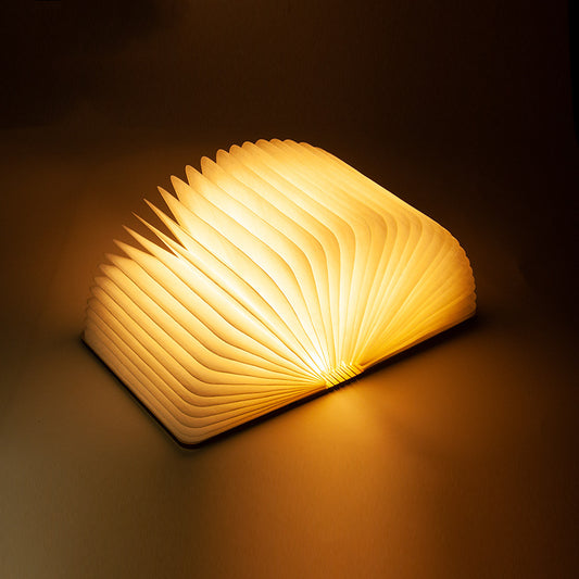 Wooden Book Lamp – Foldable LED Ambient Light, night lights, crafted in a warm Japandi minimalist style