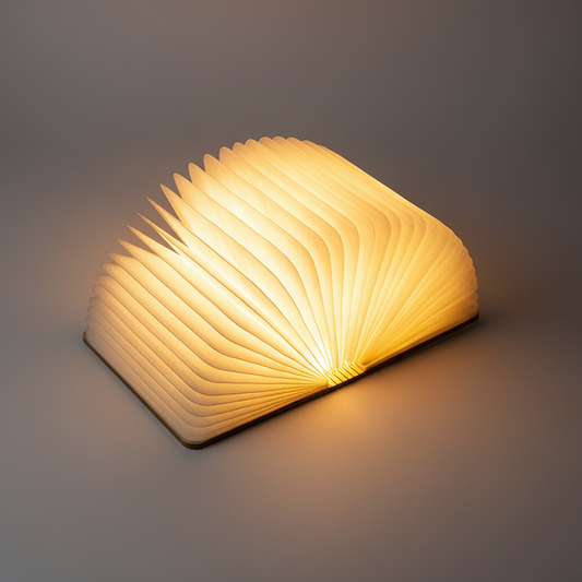 Foldable Wooden Book Lamp – LED Ambient Light, night lights, crafted in a warm Japandi minimalist style