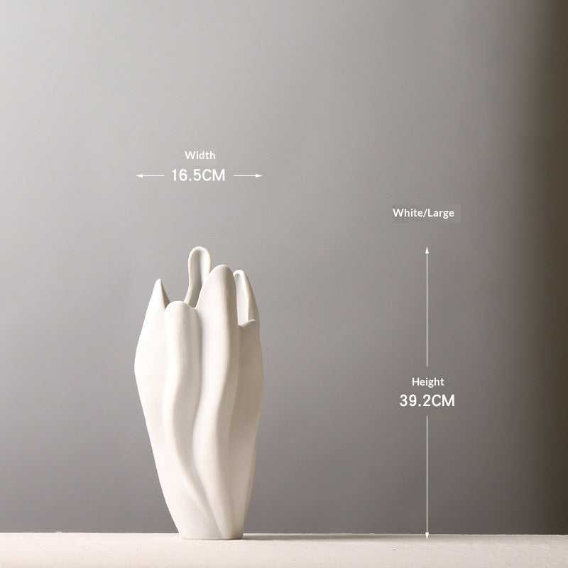 Organic Growth Ceramic Vase | Japandi Sculptural Statement Piece, vases & vessels, lifestyle view, blending Scandinavian and