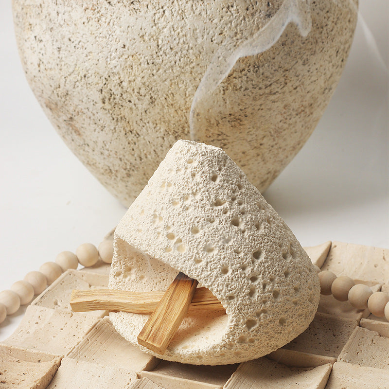 Pumice Cone Incense Burner | Japandi Ritual Home Fragrance, incense burners, crafted in a warm Japandi minimalist style