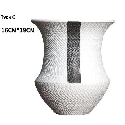 Sculptural Ceramic Vase Collection | Japandi Woven Texture, vases & vessels, close-up detail, crafted in a warm Japandi