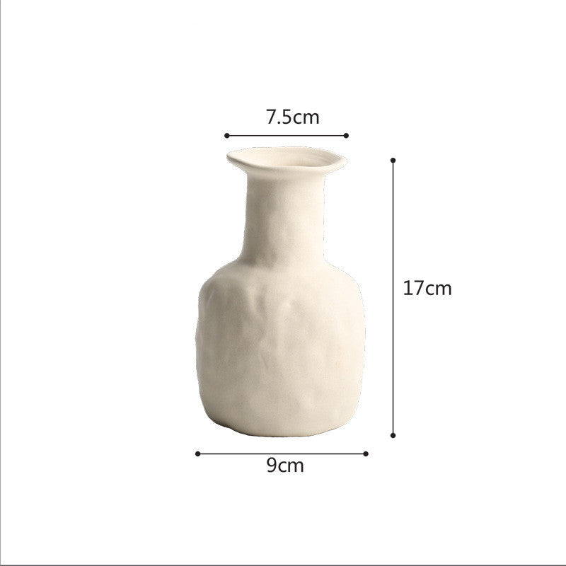 Primal Ceramic Vase | Japandi Raw Form, vases & vessels, in a styled setting, in soft neutral organic tones