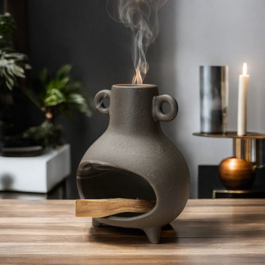 Amphora Ceramic Palo Santo Burner | Japandi Ritual Home Fragrance, incense burners, crafted in a warm Japandi minimalist