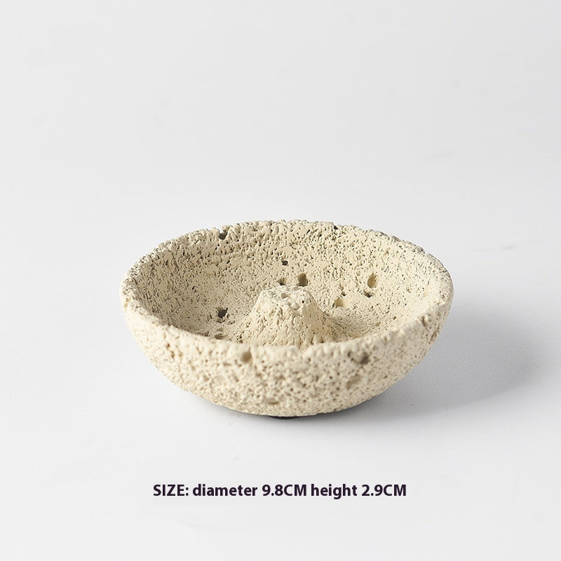 Pumice Bowl Incense Burner | Japandi Ritual Home Fragrance, incense burners, lifestyle view, blending Scandinavian and