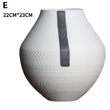 Sculptural Ceramic Vase Collection | Japandi Woven Texture, vases & vessels, detail view, embracing wabi-sabi natural