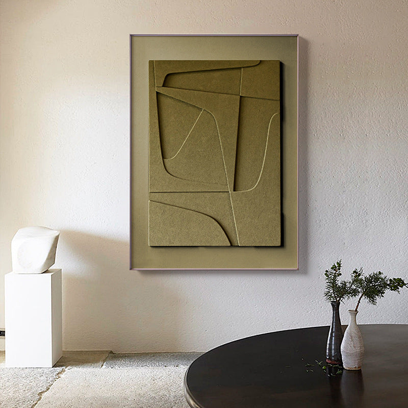 3D Sculptural Geometric Canvas Print – Trompe-l’Œil Morandi Wall Art, alternate angle, for a serene modern home