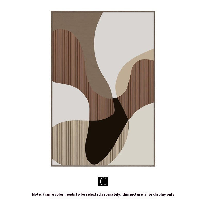 Abstract Japandi Canvas Print – Minimalist Wall Art in Warm Neutrals, front view, with calming Nordic simplicity