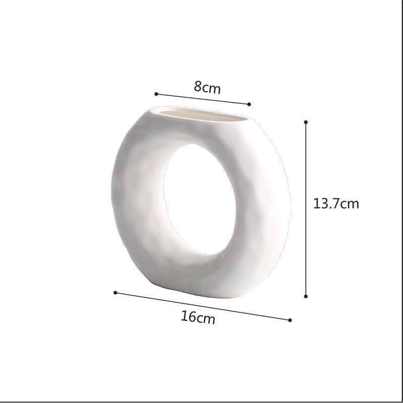 Primal Ceramic Vase | Japandi Raw Form, vases & vessels, front view, with calming Nordic simplicity