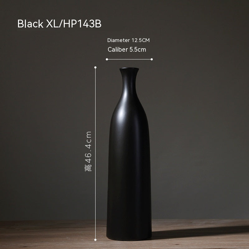 Tall Bottle Vase | Japandi Matte Ceramic, vases & vessels, in a styled setting, in soft neutral organic tones