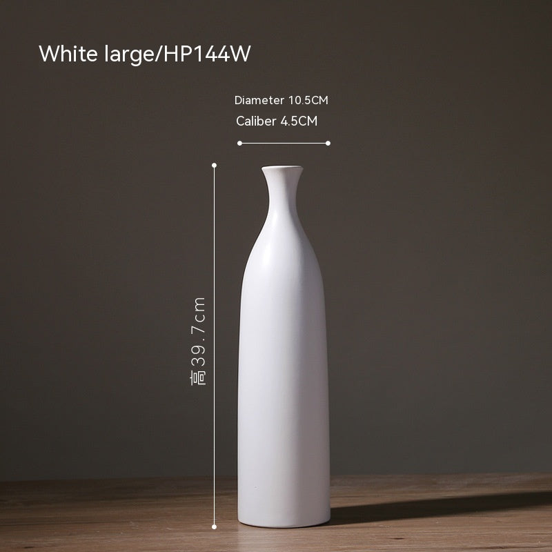 Tall Bottle Vase | Japandi Matte Ceramic, vases & vessels, lifestyle view, blending Scandinavian and Japanese design