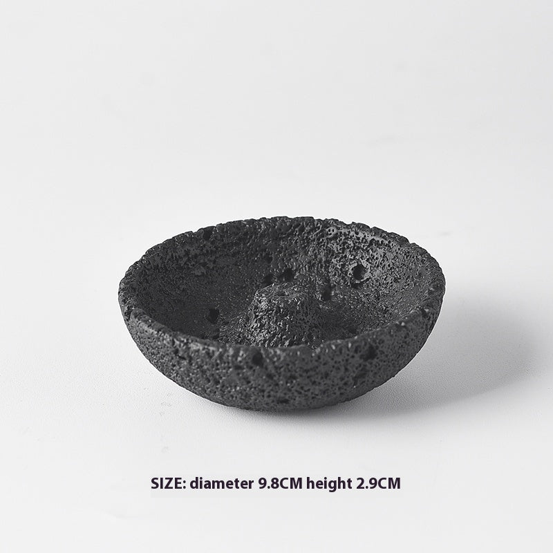 Pumice Bowl Incense Burner | Japandi Ritual Home Fragrance, incense burners, alternate angle, for a serene modern home