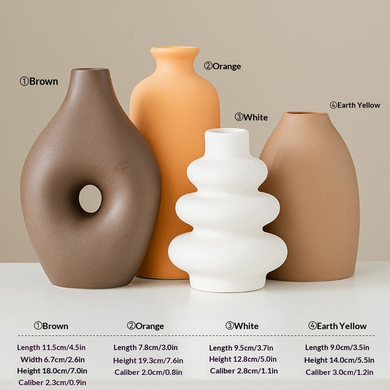 Earthy Matte Ceramic Vase Collection | Japandi Nordic Forms, vases & vessels, lifestyle view, blending Scandinavian and