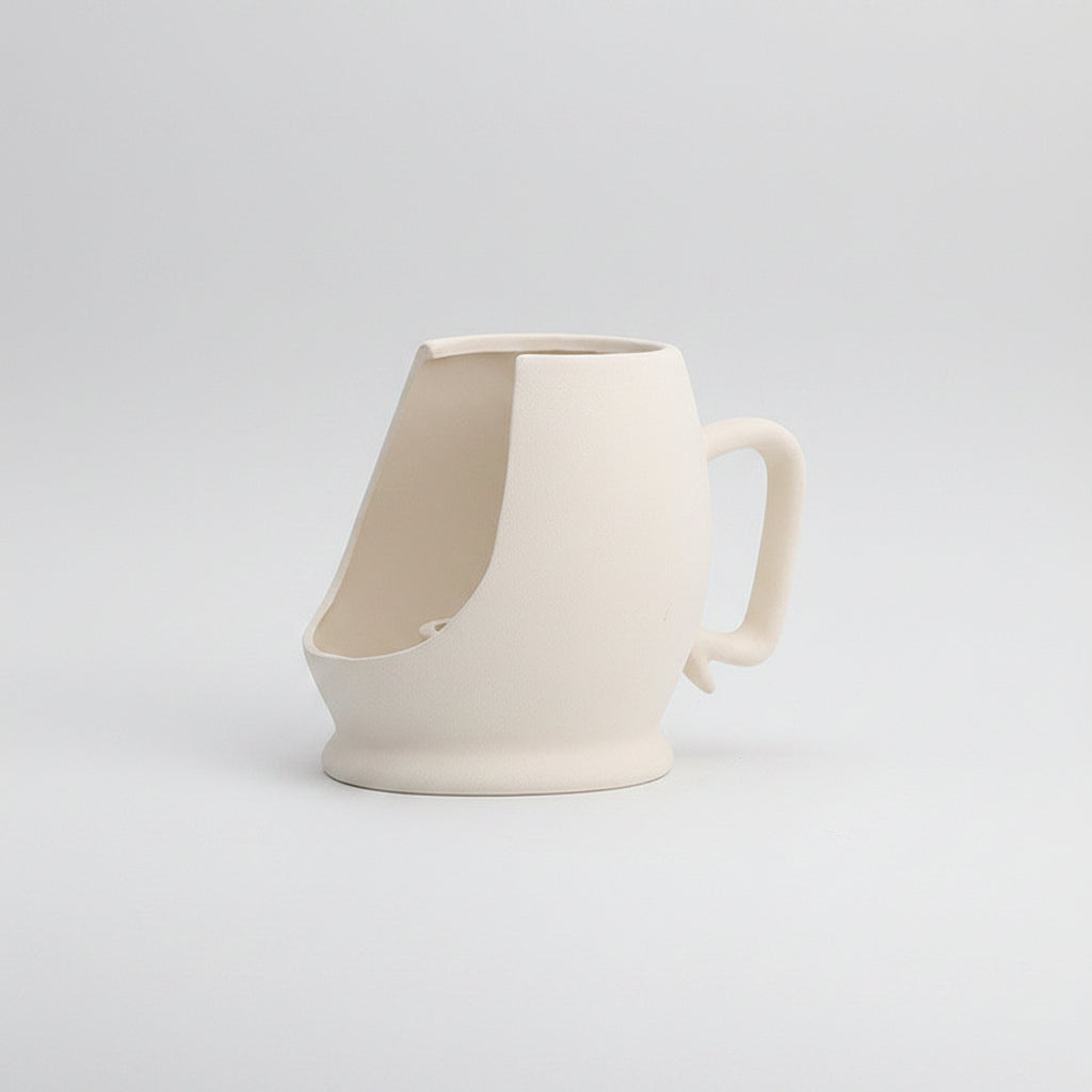 Frosted Ceramic Candle Holder | Japandi Sculptural Taper & Pillar Holder, candle holders, in a styled setting, in soft